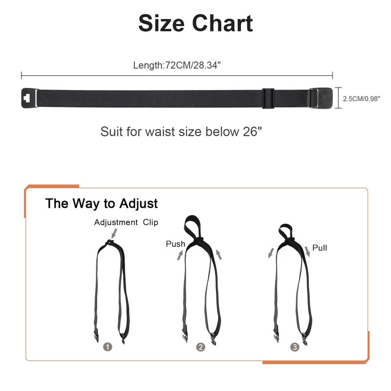 JASGOOD Kids Nickel Free Adjustable Elastic Belts for Pants Children Stretch Belts for Boys and Girls(Suit for waist size below 26Inch,02-Black) - Image 5